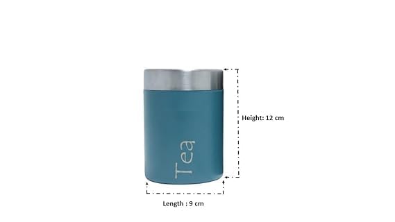 Tea Sugar Containers Set of 2 - Steel Container for Storage -Jar (Coffee Sugar (Tea Sugar Blue pack)