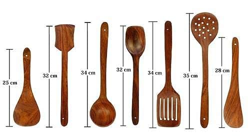 Spatula Wooden Spoons and Spatula for Cooking, Spatula for Non Stick pan Sleek