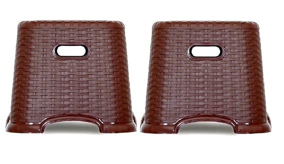 Plastic Stool | Pack of 2 | Anti-Skid | Multipurpose | Kitchen & Bathroom