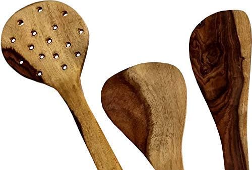 Spatula Wooden Spoons and Spatula for Cooking, Spatula for Non Stick pan Sleek