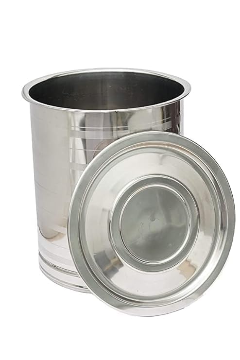 stainless Steel Atta Tanki/Container/Box/Drum/Pawali/Tanki with Lid (18 NO)