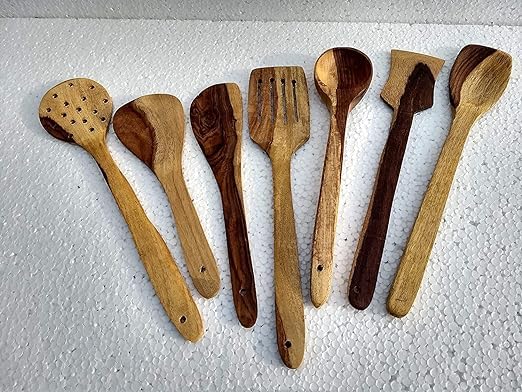 Spatula Wooden Spoons and Spatula for Cooking, Spatula for Non Stick pan Sleek
