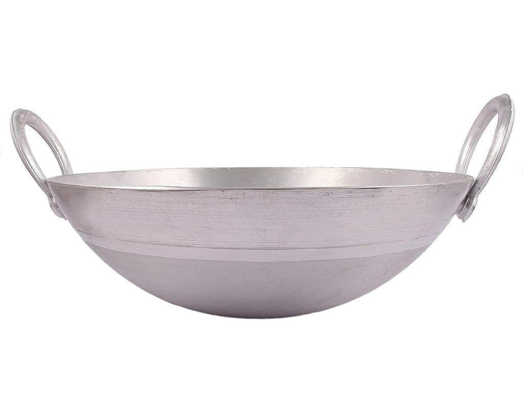 Aluminium kadhai Premium Range of Aluminum Kadhai Deep Kadai | Non Induction Kadai | Non Stick Kadai | Deep Cooking woks (11 Litter)