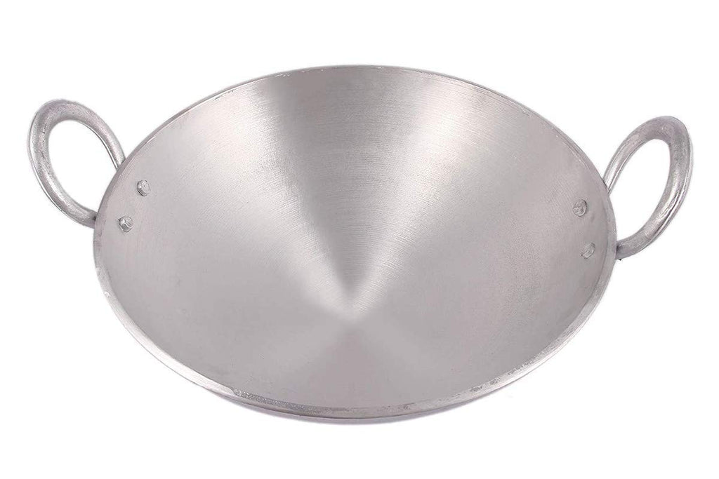 Aluminium kadhai Premium Range of Aluminum Kadhai Deep Kadai | Non Induction Kadai | Non Stick Kadai | Deep Cooking woks (11 Litter)
