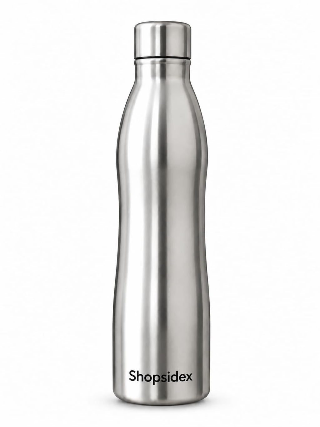Water Bottle Silver Curve