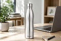 Water Bottle Silver Curve