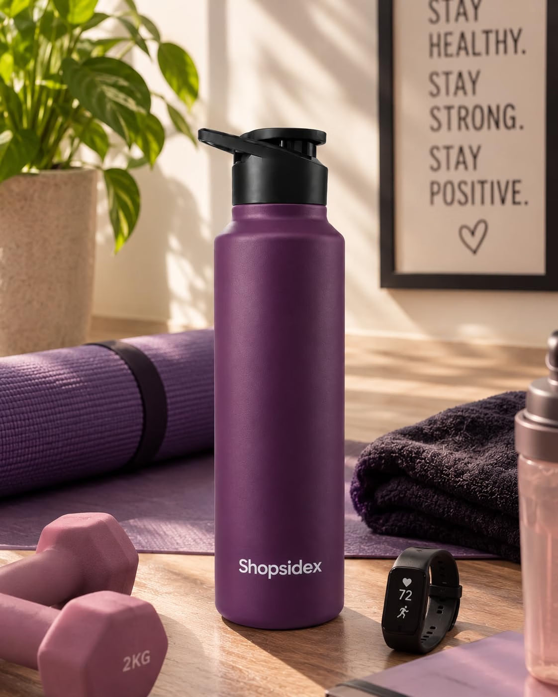 Stainless Steel Water Bottle, 1000 ml,Leak-Proof