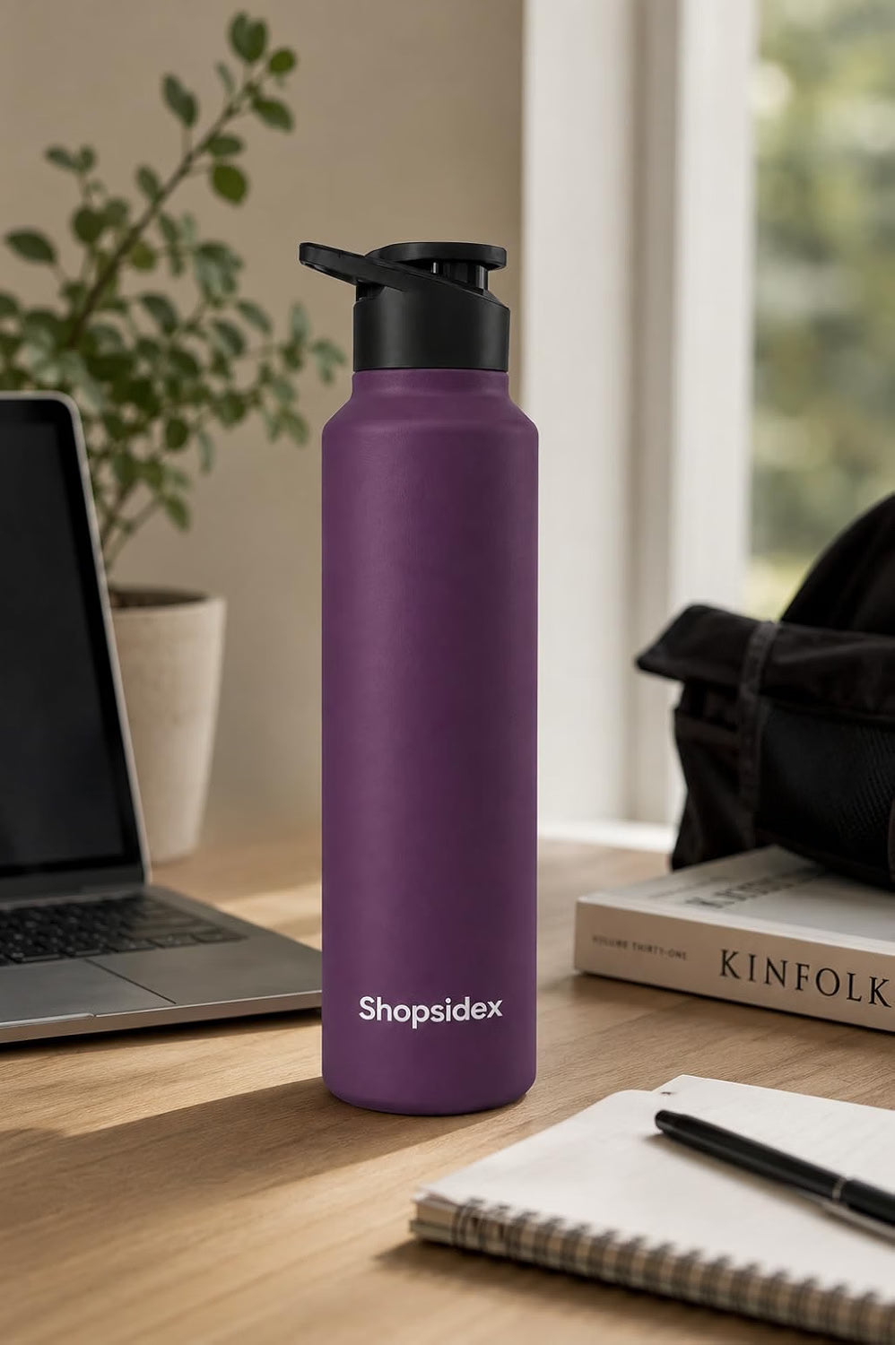 Dark Purple Stainless Steel Water Bottle