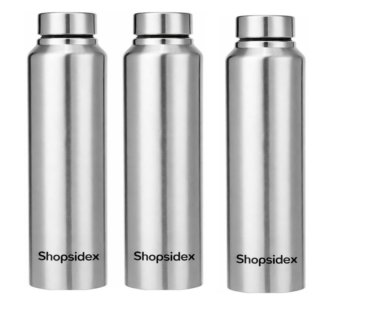 bottle Stainless Steel Water Bottle, 1000 ml, Silver, Leak-Proof, Modern Design Stainless Steel Water Bottle,school/college/office/home/kitchen/gym/travelling (Pack 3)