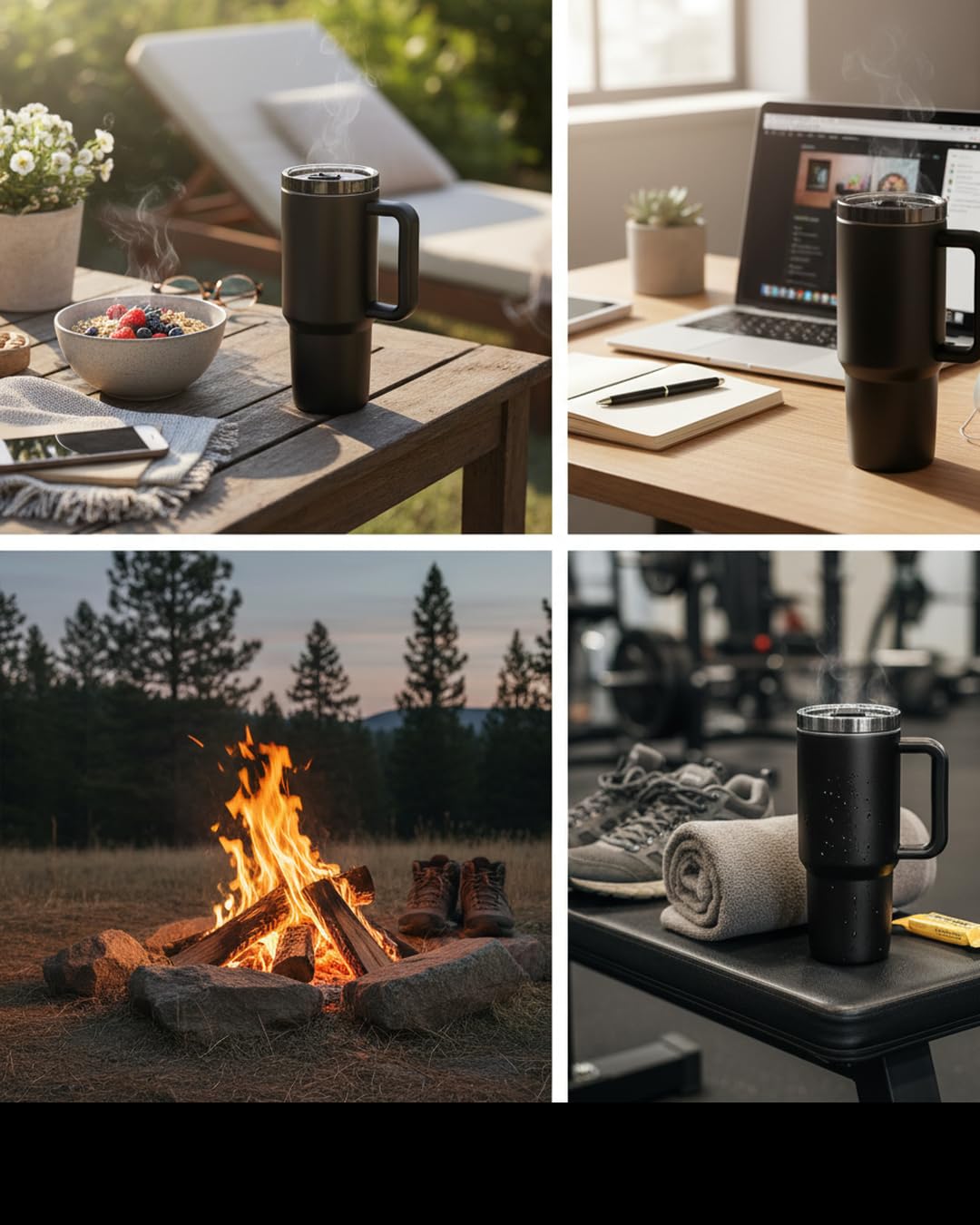 Shopsidex Tumbler with lid and Straw 1200ML Cup Stainless Steel Vacuum Insulated Tumbler for Water, Iced Tea or Coffee 1200ML Office Gym Travellingwith 2 Straw and 1 Cleaning Brush (Z- Black)
