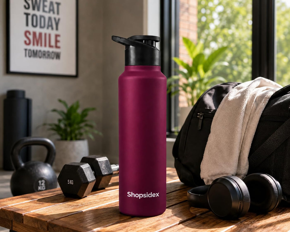 Maroon Stainless Steel Water Bottle