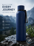 Water Bottle 1 LTR Stainless Steel | Hot and Cold Flask | ISI Certified Steel Bottle 2 Layer Insulation