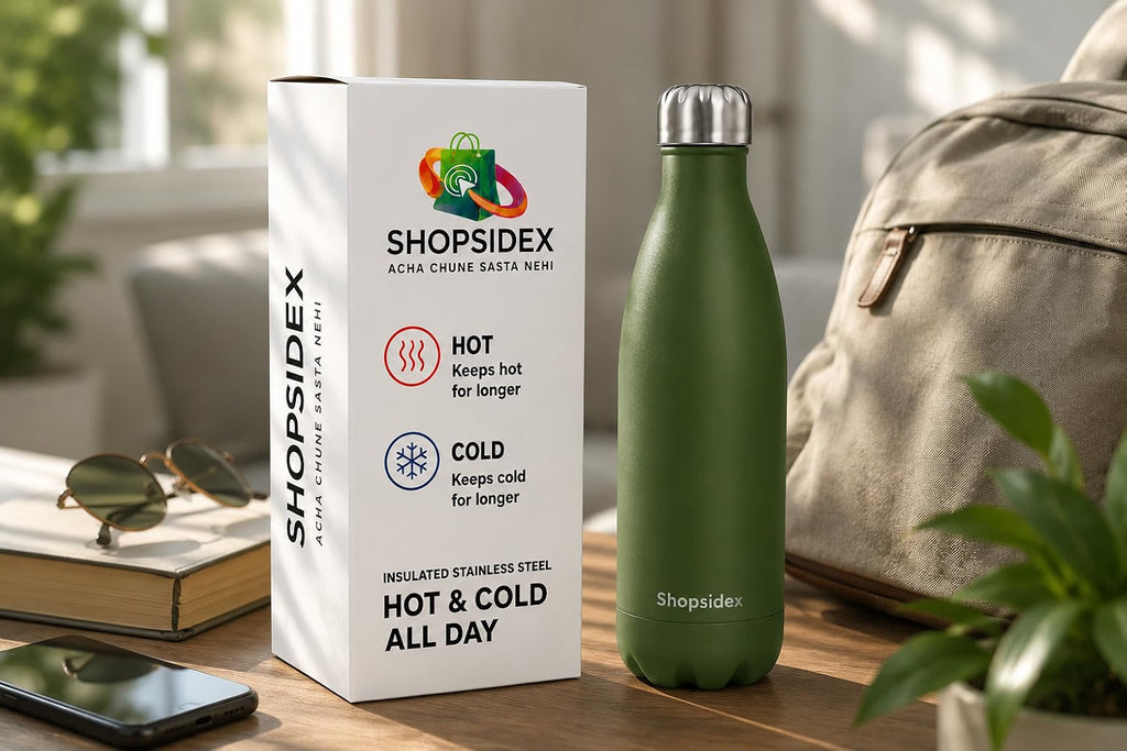 Matt Military Green Stainless Steel Water Bottle 1000ml