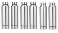 Shopsidex water bottle Stainless Steel Water Bottle, 1000 ml, Silver, Leak-Proof, Modern Design Stainless Steel Water Bottle,school/college/office/home/kitchen/gym/travelling (Pack 6)