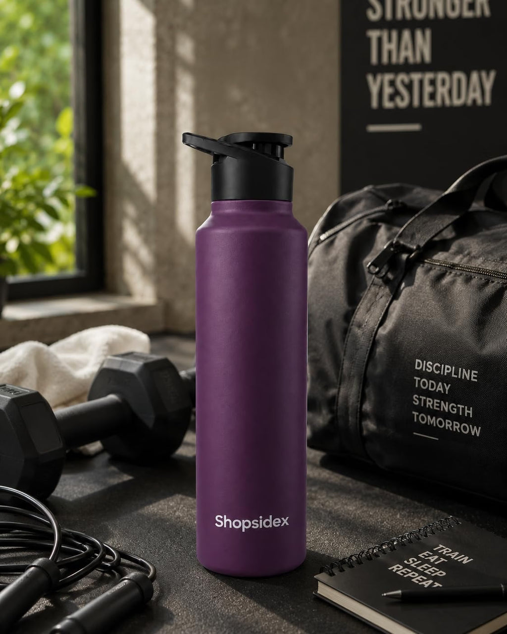 Dark Purple Stainless Steel Water Bottle