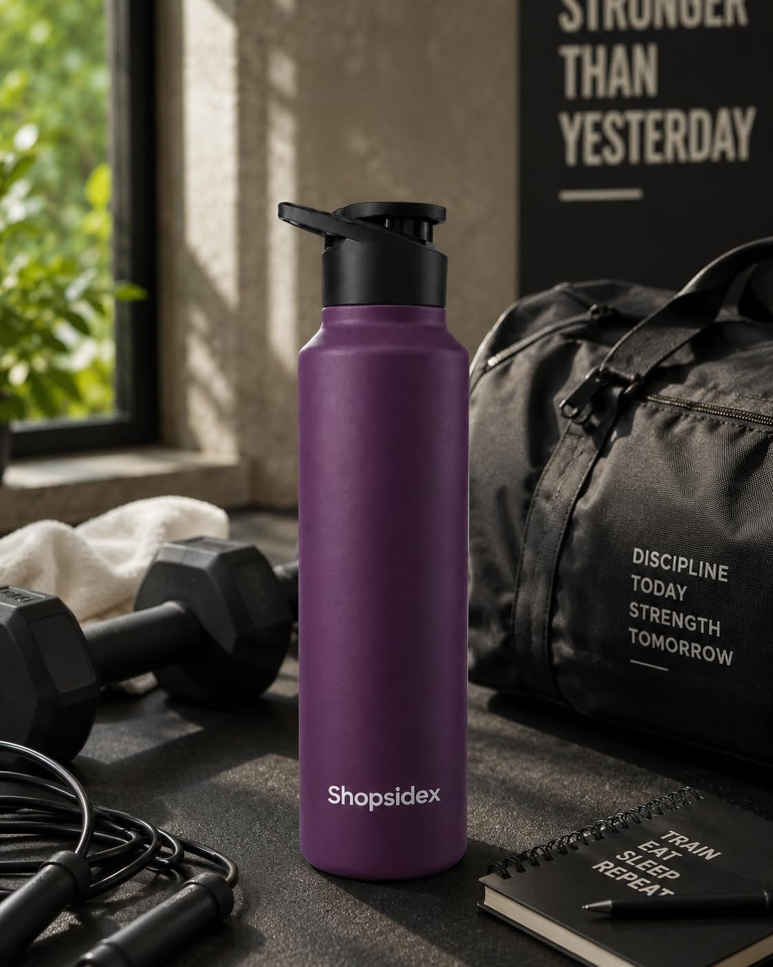 Dark Purple Stainless Steel Water Bottle