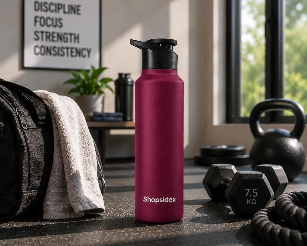 Maroon Stainless Steel Water Bottle