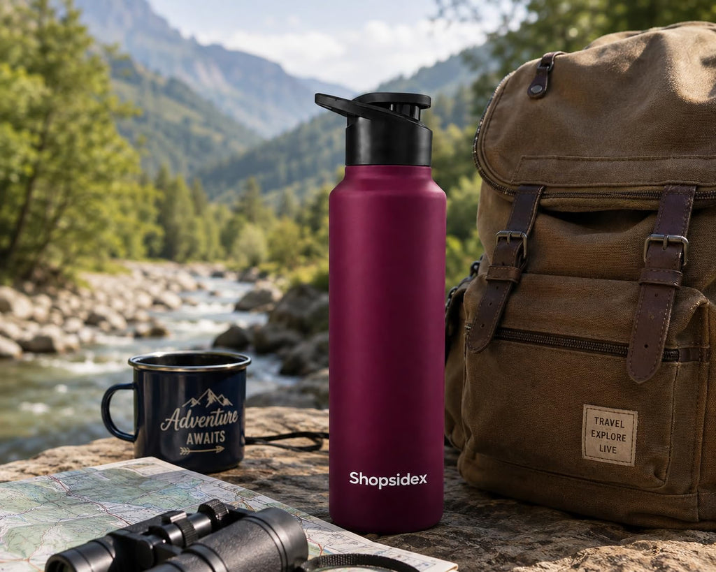 Maroon Stainless Steel Water Bottle