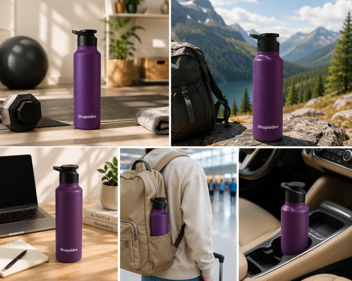 Dark Purple Stainless Steel Water Bottle