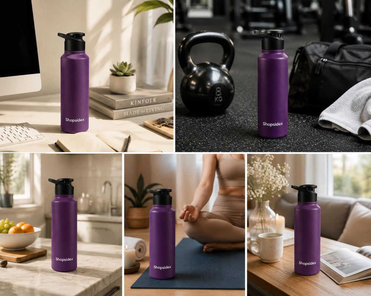 Dark Purple Stainless Steel Water Bottle