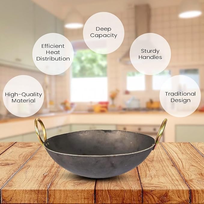 aluminium kadhai premium range of aluminum deep kadai | non induction | non stick | deep cooking (9 l) aluminium kadhai premium range of aluminum deep kadai | non induction | non stick | deep cooking (9 l)
