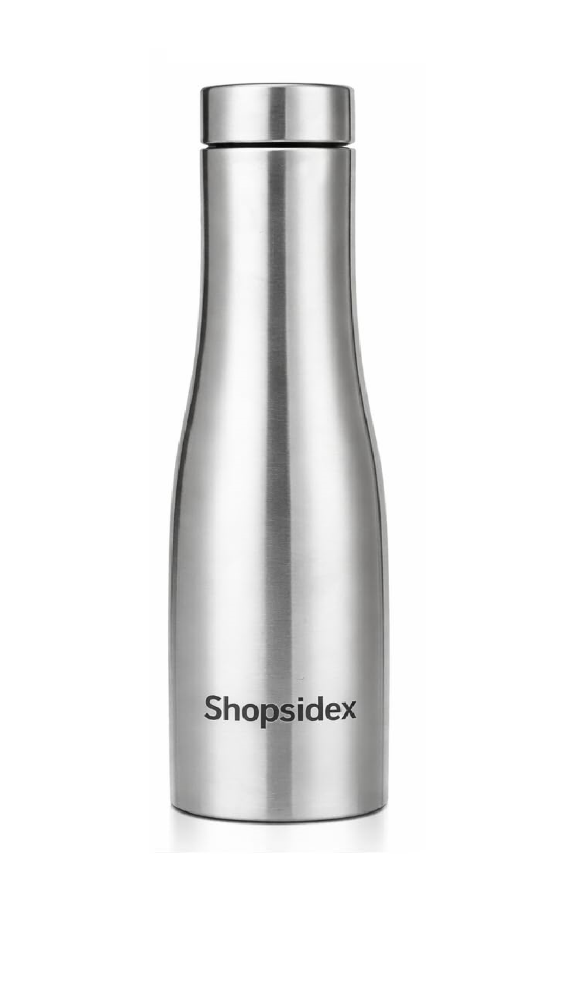 stainless steel water bottle, 1000 ml, silver, leak proof, modern design stainless steel water bottle, 1000 ml, silver, leak proof, modern design