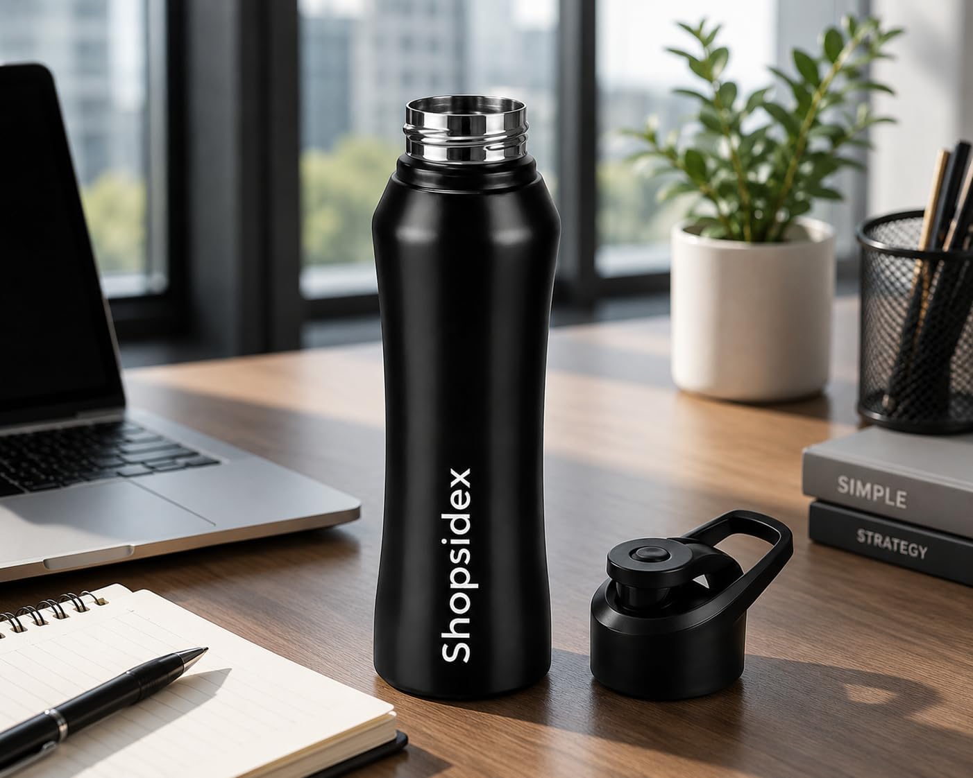 shopsidex shipper water bottle 1000 stainless steel water bottle 1000 ml, single walled, isi certified i leak proof lid, rust proof i for school, office, gym i black black curve (pack of 1) shopsidex shipper water bottle 1000 stainless steel water bottle 1000 ml, single walled, isi certified i leak proof lid, rust proof i for school, office, gym i black black curve (pack of 1)