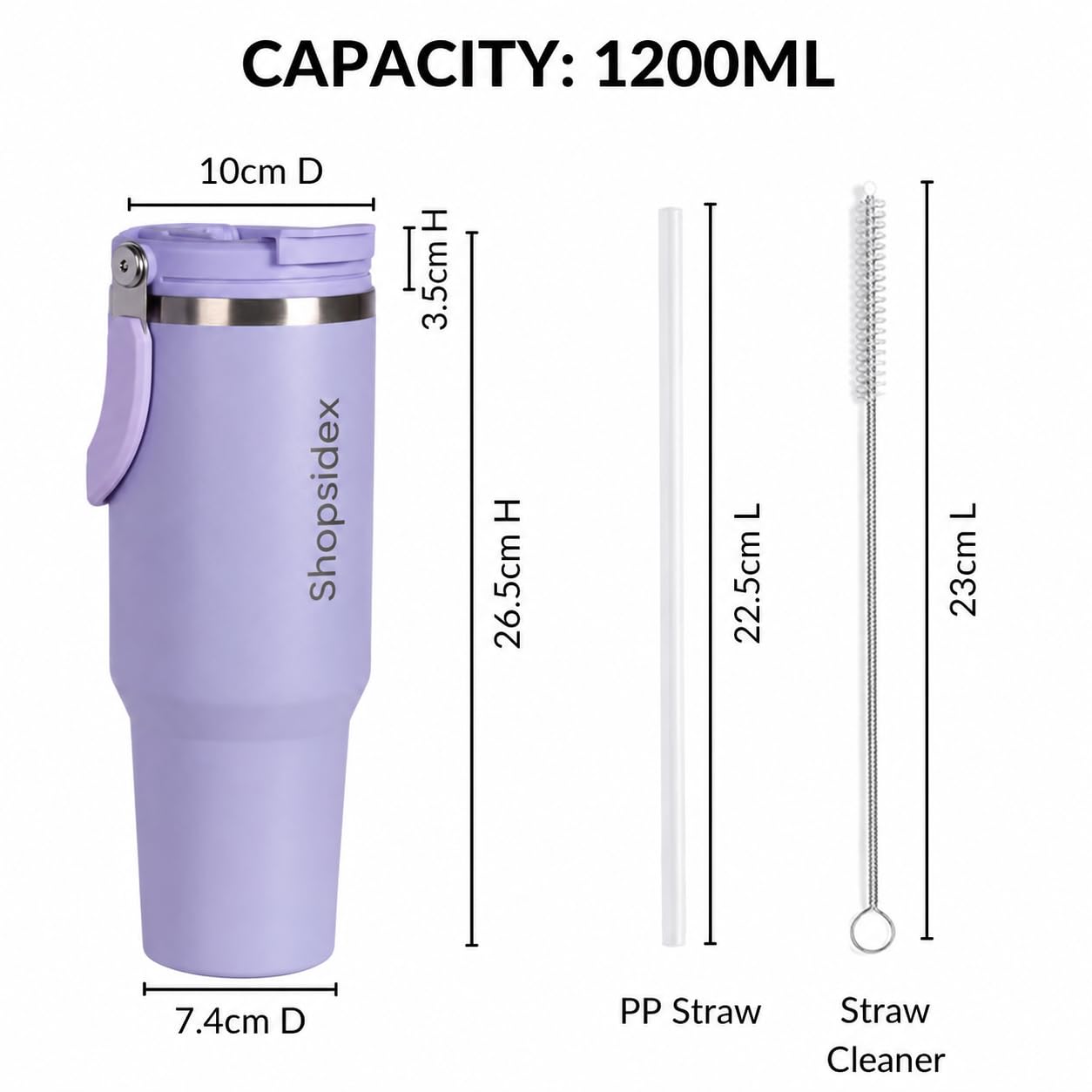 tumbler with straw & top handle 1.2l | insulated stainless steel sipper water bottle for adults with dual flip opening sip swig leakproof lid for office & gym (periwinkle) tumbler with straw & top handle 1.2l | insulated stainless steel sipper water bottle for adults with dual flip opening sip swig leakproof lid for office & gym (periwinkle)