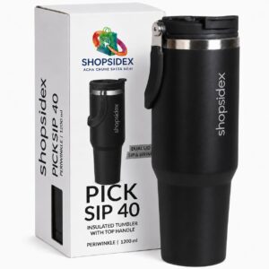 tumbler with straw & top handle 1.2l | insulated stainless steel sipper water bottle for adults with dual flip opening sip swig leakproof lid for office & gym (rosy taup) (copy)
