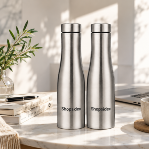 Home shopsidex water bottle quality hi rise stainless steel single wall 1000ml, fridge water bottle |bpa free | single wall leak proof, best for school/office/home/college/running (pack 2)